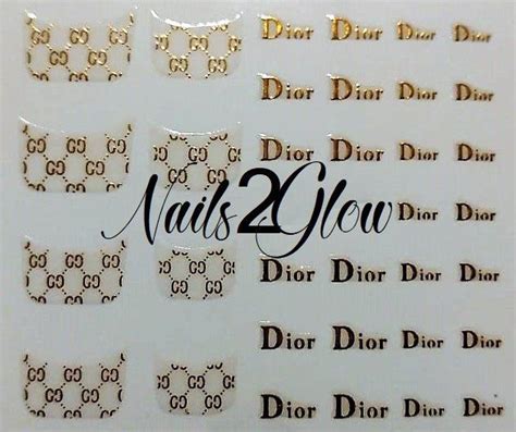 dior monogram nail art sticke|Amazon.com: Dior Nail Stickers For Nail Art.